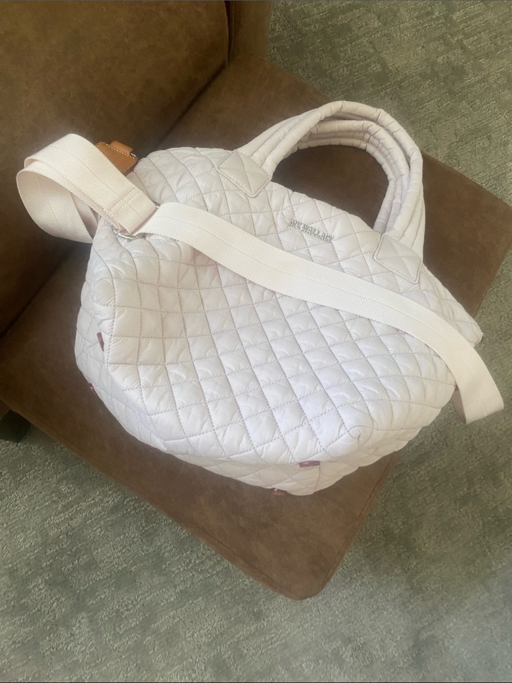 MZ WALLACE…..Quilted Pink Tote Bag pre loved. MEDIUM TOTE